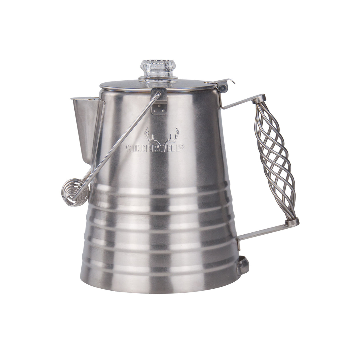 Camping Coffee Pot ,Percolator Coffee Pot (4 Cup) Stainless Steel Coffee  Maker Stovetop Moka Pot Coffee Maker Kitchen Supplies, Camping Coffee Pot